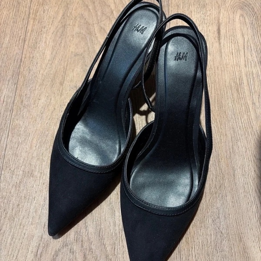 H&M Elegant Black Slingback Heels
